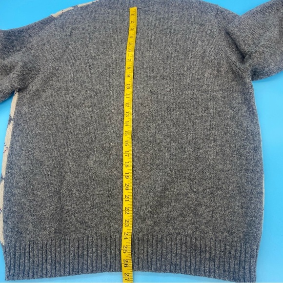 L.L. Bean Gray Argyle Men's Sweater Size Large - Picture 6 of 8
